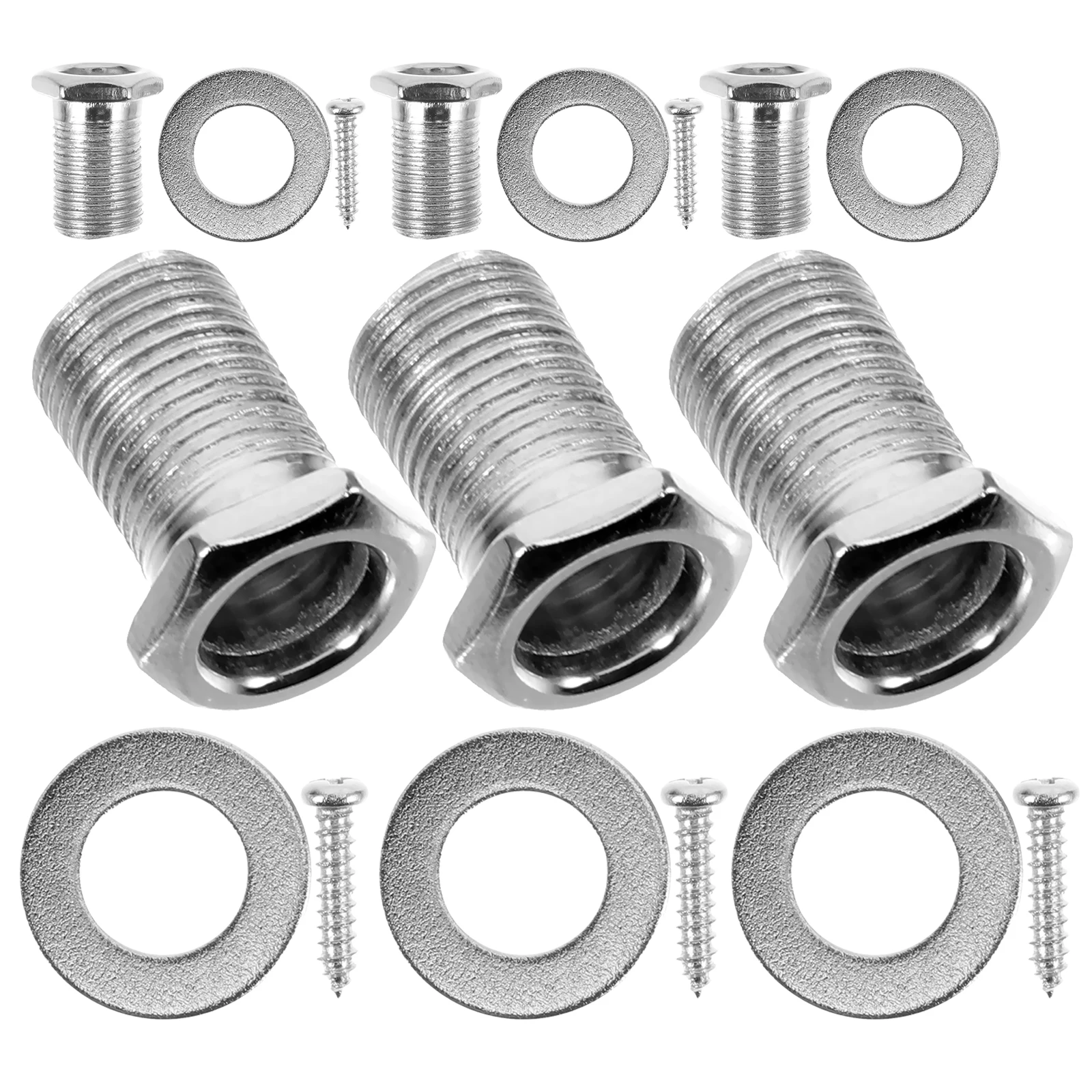 

6Sets Guitar Tuning Peg Bushings Nuts Washers Set for Folk Acoustic Guitar Tuner Installation Easy Fit Stable Performance