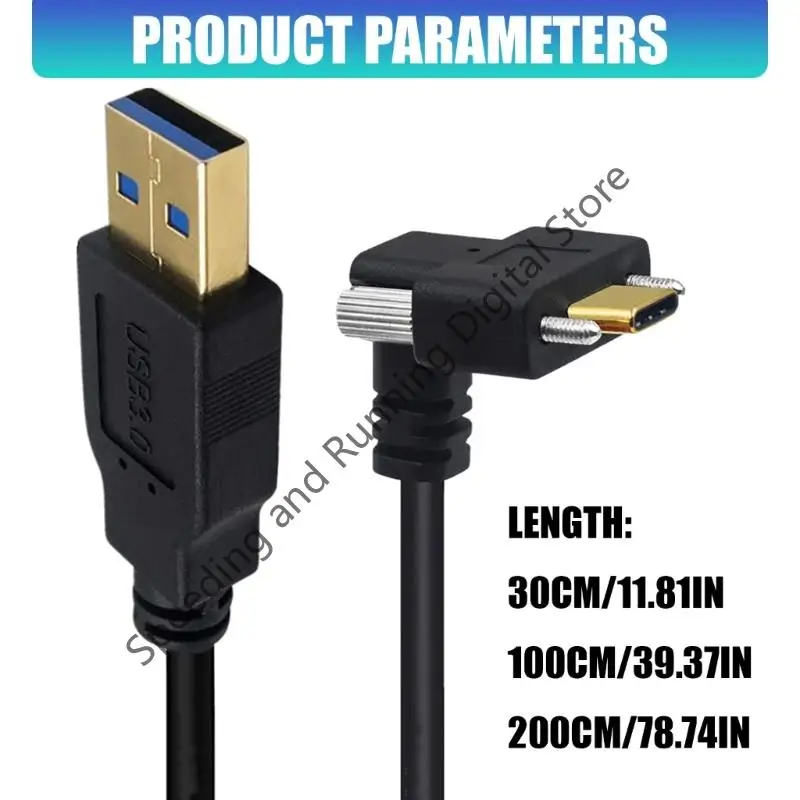 q39d-30cm-1m-2m-90-graus-usb-um-macho-para-tipo-c-com-parafusos-duplos-que-travam-dados-macho-padrao-usb30-montagem