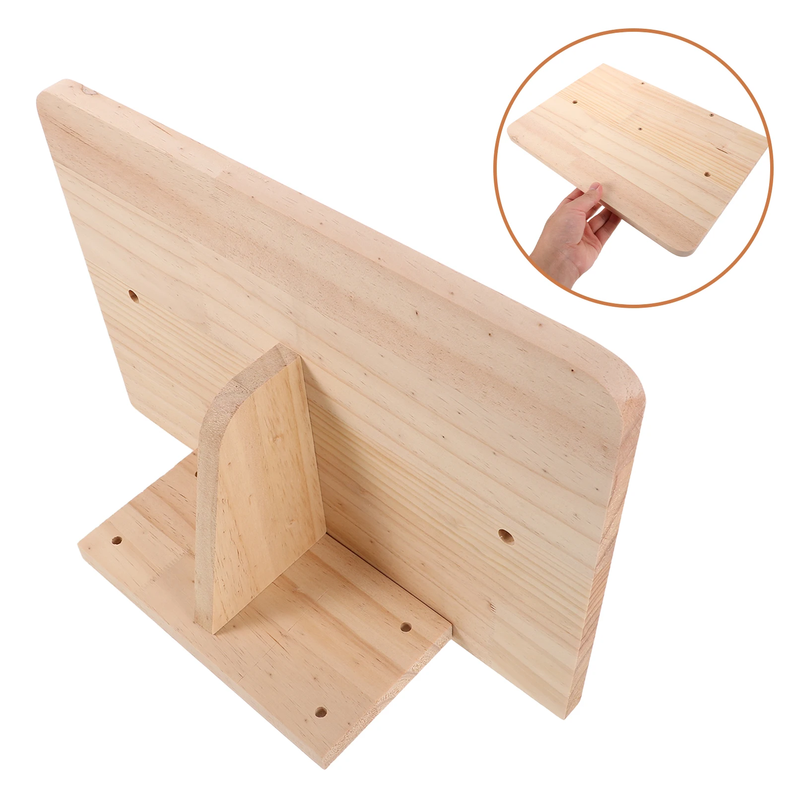 

Outdoor Multi-Function Base Birdhouse Mounting Board Little Library Bracket Unfinished Wood Support For Mailbox Squirrel Feeder