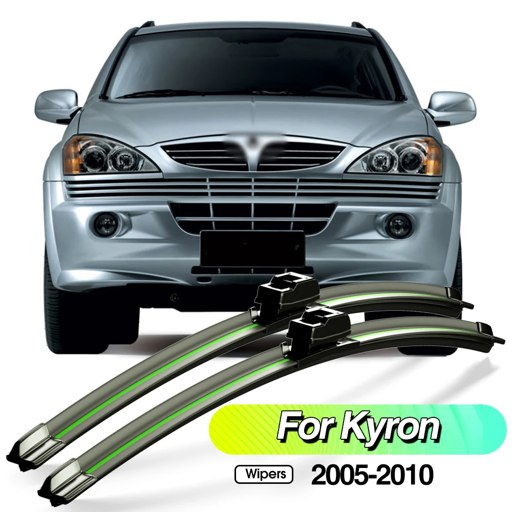 For Ssangyong Kyron 2005-2010 2pcs Front Windshield Wiper Blades Windscreen Window Accessories 2006 2007 2008 2009