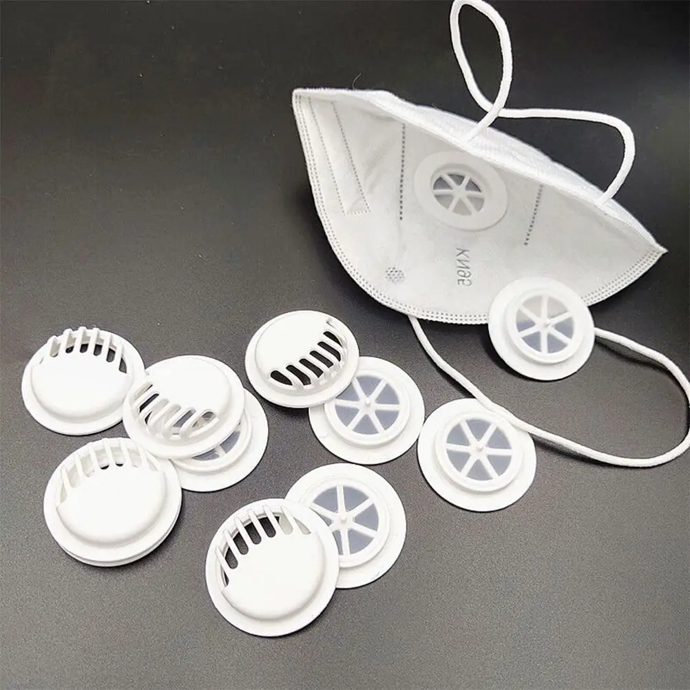 50 Stück Maske Atemventil Luftfilter Ersatz weißes Gesicht R95 Auspuff Dampfkohle