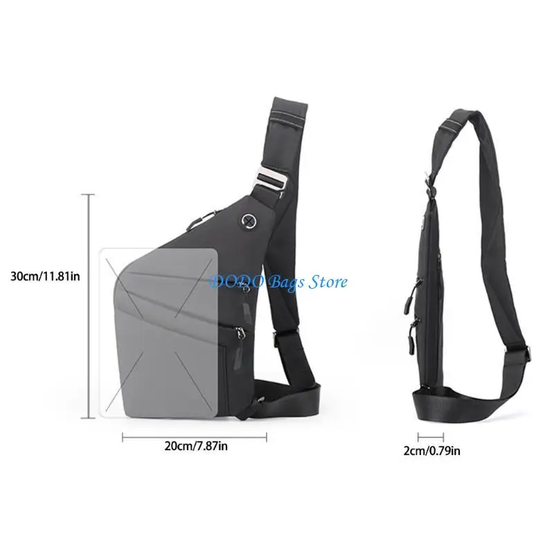 E8FB heren borsttas met geavanceerde beveiligingsontwerpen en comfortabele riemschouder crossbody portemonnee voor dagelijks