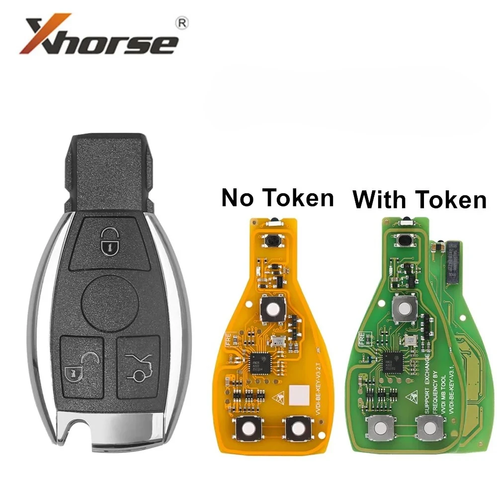 Xhorse VVDI BE Key XNBZ01EN For Mercedes Benz BGA NEC  V3.2 PCB Remote Key Chip Improved Version Smart 315MHz/433MHz green board