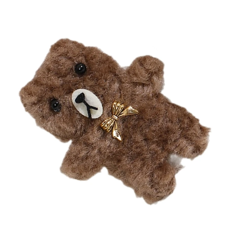 Y1UB Adorable DIY Bear Ornament Delicate Headwear Accessory for Personalized Outfits Comfortable Toy for Clothing and Bags