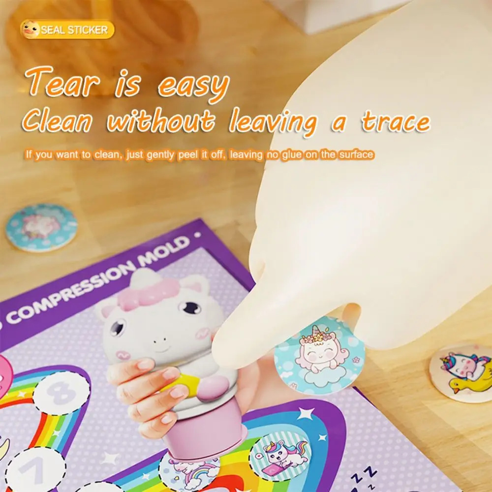

DIY Crafts Animal Stamp Stickers Funny Signet Reward Stickers Toys Set Seamless Waterproof Children's Seal Toy Kid Girl Boy