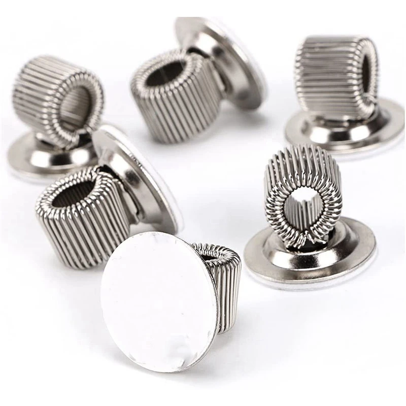 48 pièces en acier inoxydable stylo porte-crayons Clips avec boucle à ressort réglable auto-adhésif stylo pince support