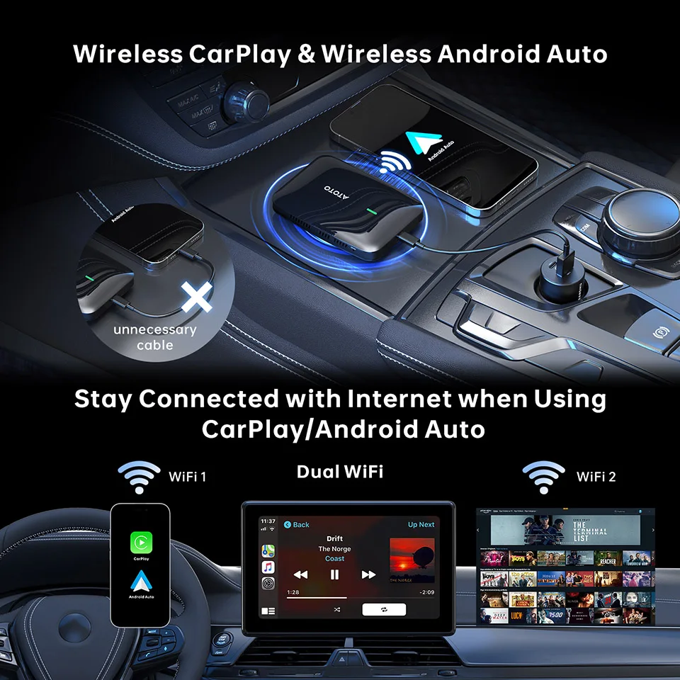 ATOTO Smart Car AI Box Android System Ring Kit 4GB 32GB Wireless ATOTO Smart Car AI Box Android System Ring Kit 4GB 32GB Wireless