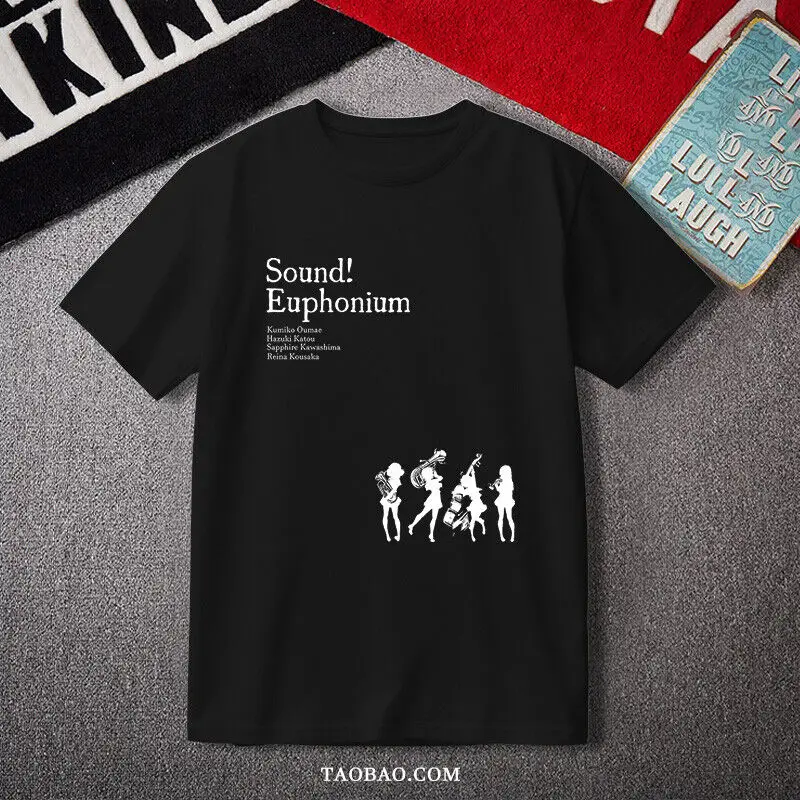 Sound! Euphonium Summer Anime Cosplay T-shirt Short Sleeve Unisex Men TEE