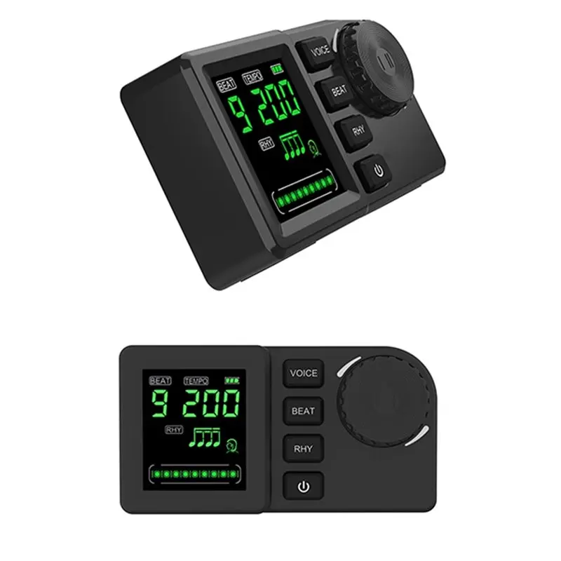 A07T-Digital Metronome Rechargeable With Electronic Human Voice For Piano, Guitar, Drums For Beginners