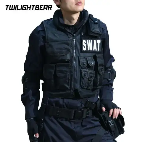 Unisex Tactical SWAT Vest Black twilight bear