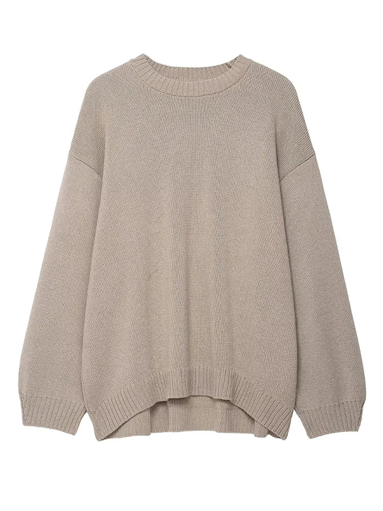 

HH Female Winter New Fashion High Street Casual Versatile Loose Round Neck Sweater Women Pullover Simple Threaded Sweater Mujer