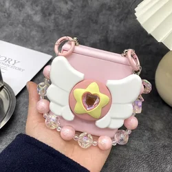 Hot Selling High Quality Wing Bracket Beaded Lanyard Samsung W23 Phone Case for Samsung Galaxy Z Flip 5 4 Drop Protection Cover