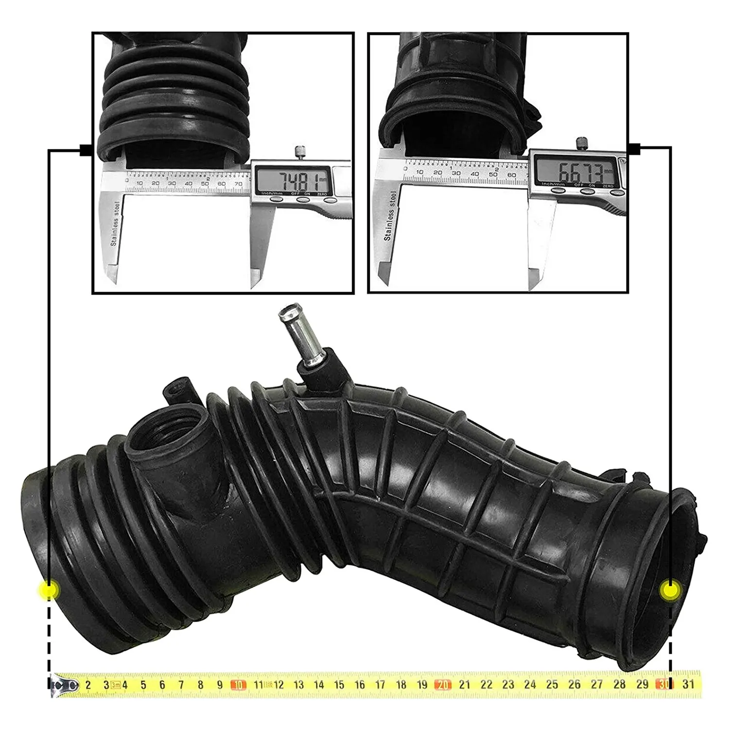 

Air Intake Tube Cleaner Hose Duct for Honda Accord 2003 2004 2005 2006 2007 DX EX LX SE 2.4L 17228-RAA-A00 AB16