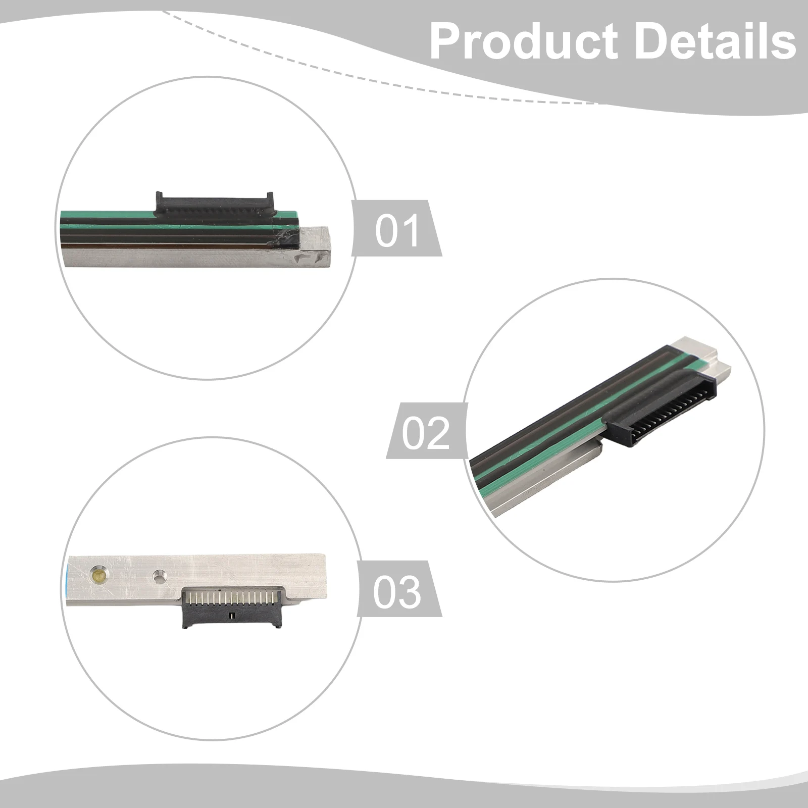 

1pcs Thermal Print Head New Printhead For Zebra ZD420 ZD620 Thermal Printer 203dpi Resolution P1080383-001 Metal Standard Size