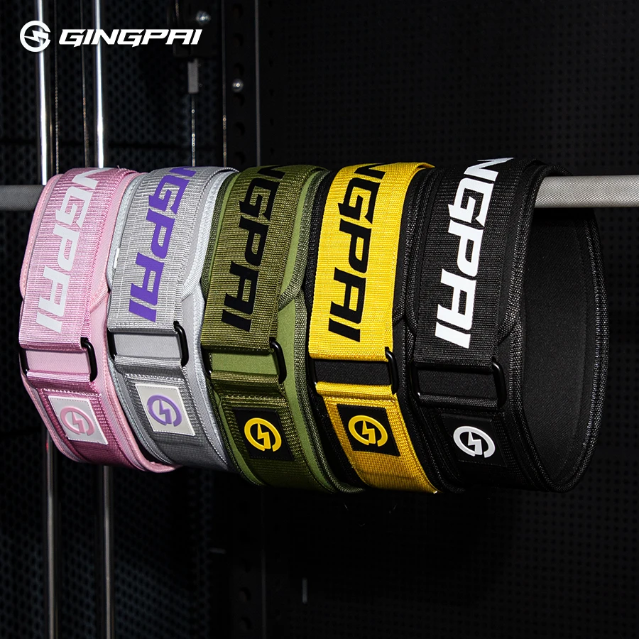 1Pcs Gym Weightlifting Belt Adjustable Waist Back Support Squat Dumbbell Barbell Deadlifts Training Fitness Black Pink Grey