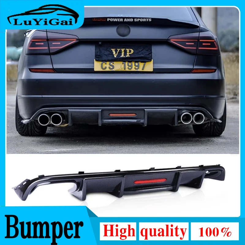 

For Volkswagen Passat B7 2017-2018 ABS Black Rear Bumper Lip Trunk Spoiler Rear Diffuser Protector Car Styling