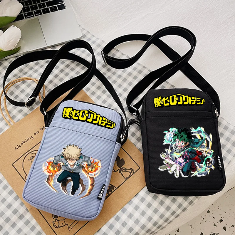 

Zipper Handbag My Hero Academia Wallet Purse Midoriya Izuku Todoroki Shoto Candy Bag Bakugo Crossbody Shoulder Bag Birthday Gift