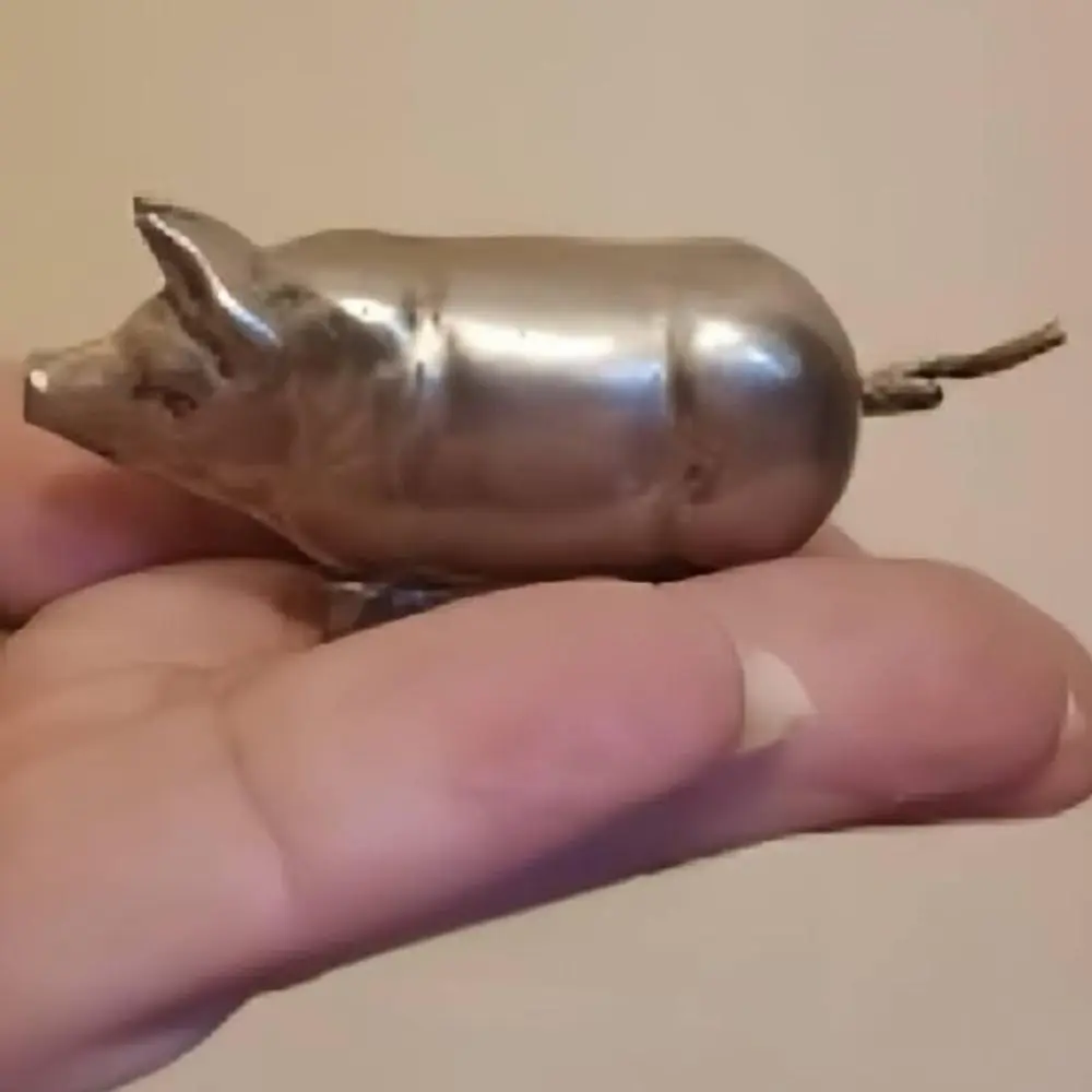 Cute Design Antique Pig Mini Tape Measure Collectible Figurine Antique-Inspired Pigs Figurine Measuring Specialty Tool