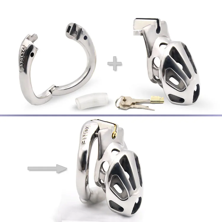 New Urethral Lock Metal Openable Ring Design Male Chastity Penis Ring Cock Cage Sex Toys for Men Couples Sextoys Shop Adults