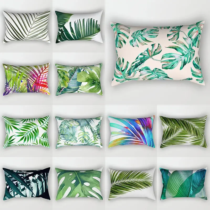Tropical Plants Home Decor 30*50 embrace pillowcase Modern Bohemian sofa Living Room Car cushion cover Plant leaf Pillowcase