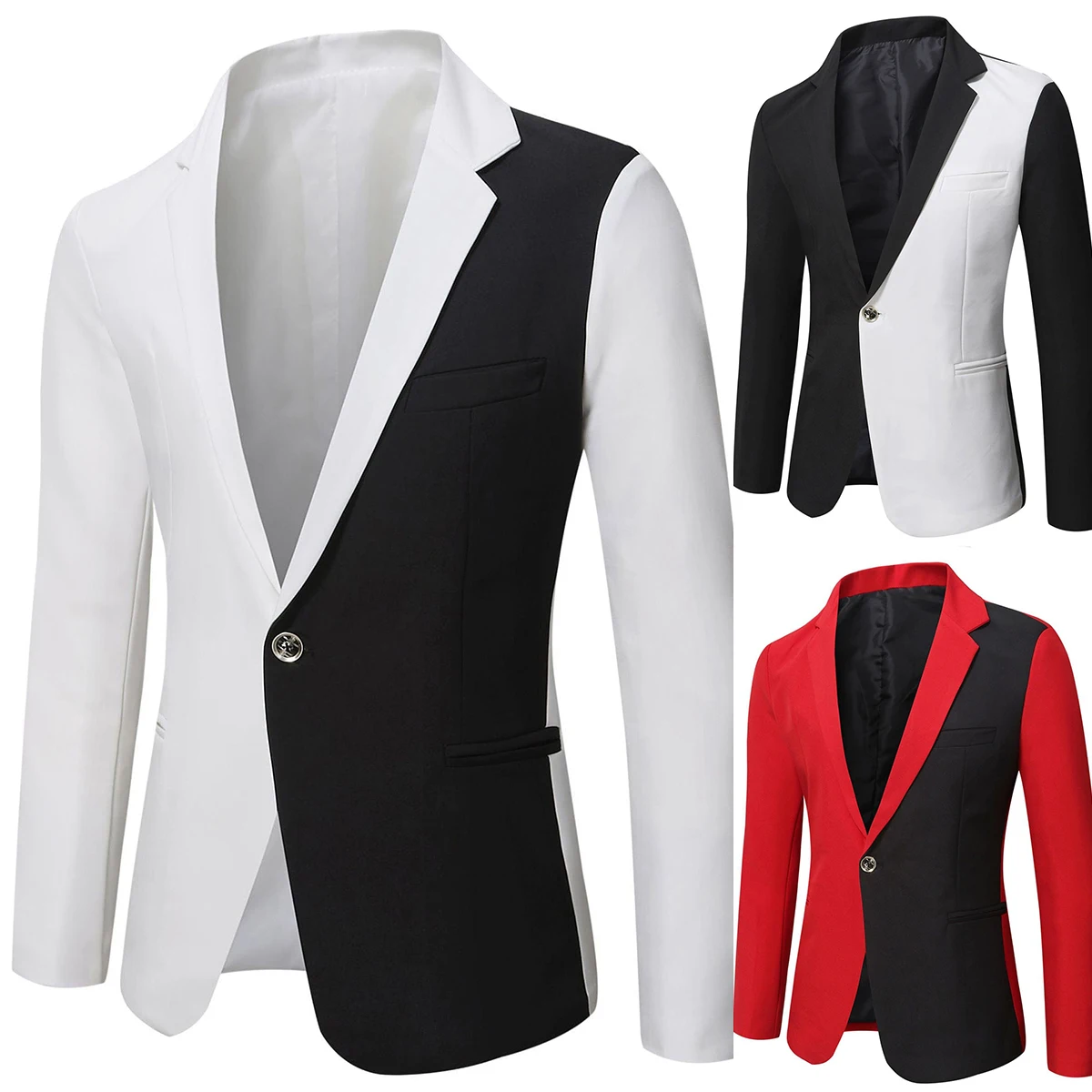 Fashion Men Suits Tuxedos Notched Collar Single Breasted Pockets Customized Size 1 Pieces Blazer Tailored