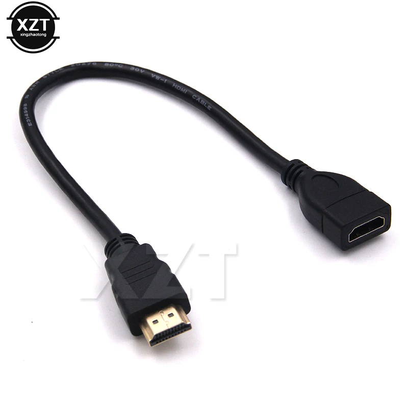 30CM przedłużacz kompatybilny z HDMI regulowany Adapter rozszerzenie męskie i żeńskie kompatybilny z HDMI