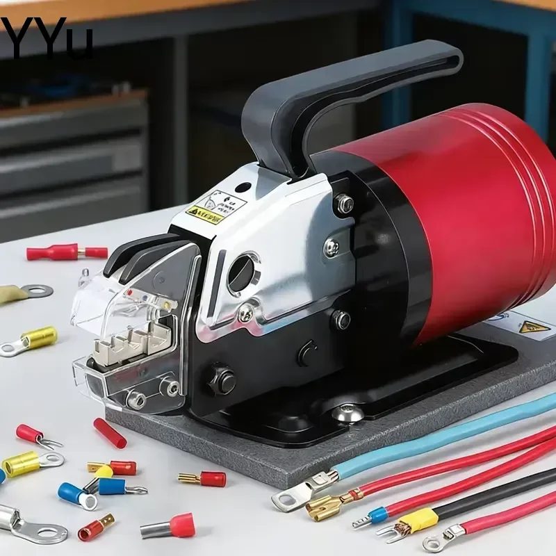 for FLK-5ND Pneumatic Terminal Crimping Machine 1.3T Wire Cable Crimper Pliers Tool with Interchangeable Dies for Electrical