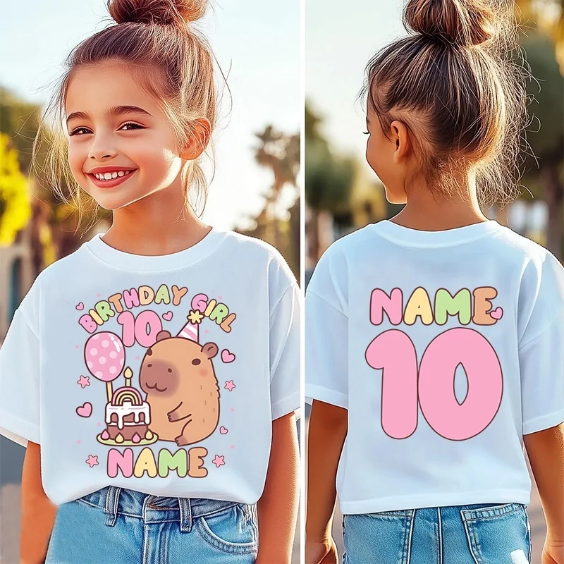 Geburtstags-T-Shirt für Mädchen, 10. Geburtstag, 9. Geburtstag, Kinder, 10 Jahre, Kinderkleidung, 12., 10., 8., 9., 11., 7., 13. Geburtstags-T-Shirt – Detail 1
