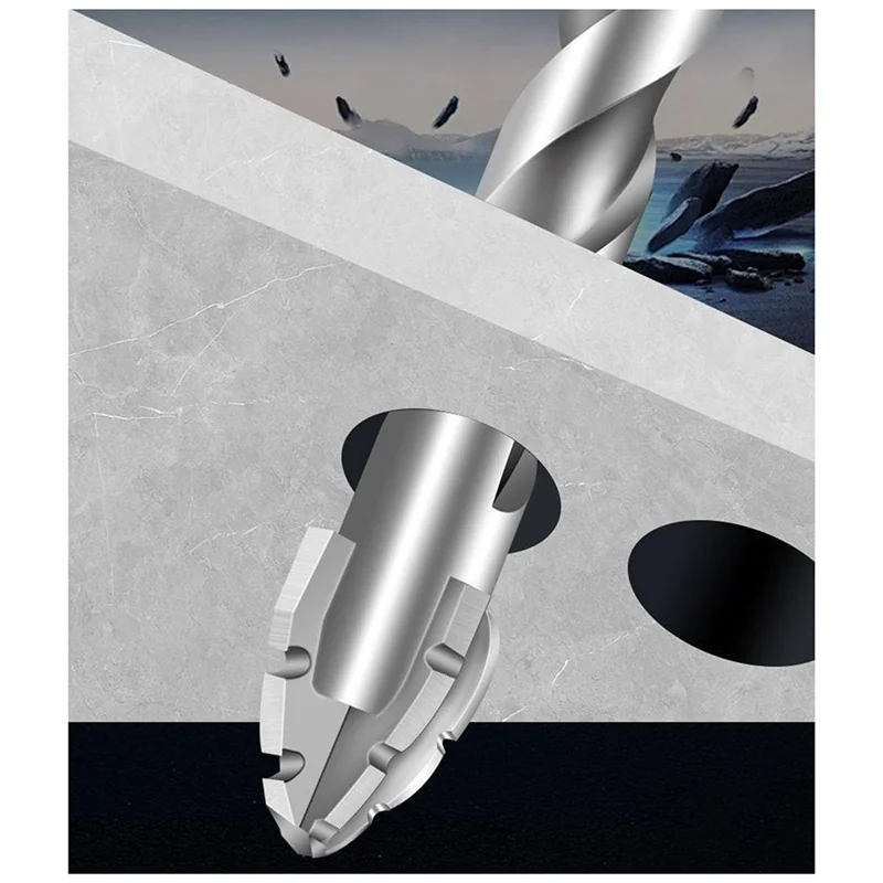 A98E-คุณภาพสูง 8PCS เจาะ Bits สําหรับก่ออิฐ,สี่ขลุ่ยและฟันเลื่อยประหลาดการออกแบบเพื่อความแม่นยําสูงสุด