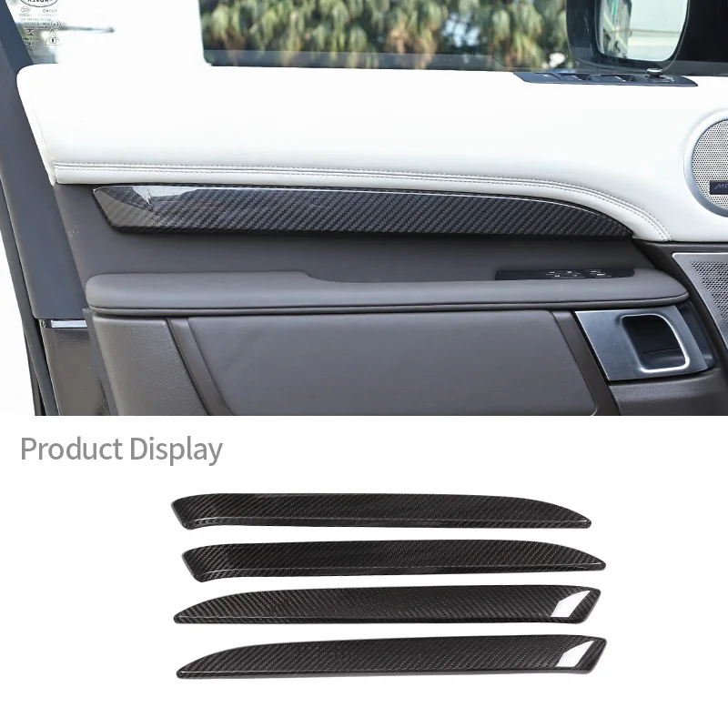 

For Land Rover Discovery 5 LR5 L462 2017-2020 Real Carbon Fiber Car Interior Door Panel Decoration Protector Cover Accessories