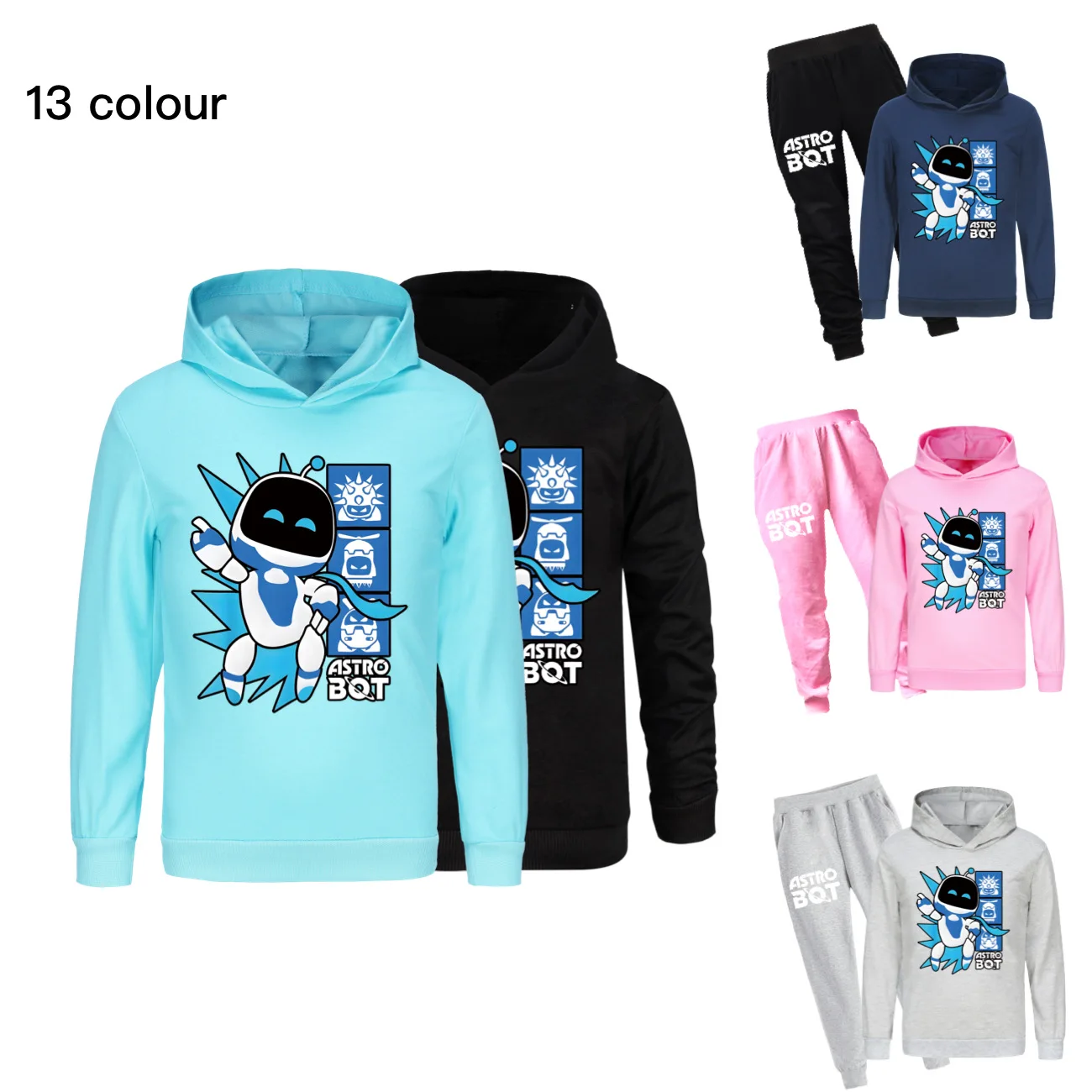 

Astro Bot PS5 Hoodie Kids Spring Autumn Clothes Boys Astrobot Sweatshirts Pants 2pcs Set Toddler Girls Outfits Children's Sets