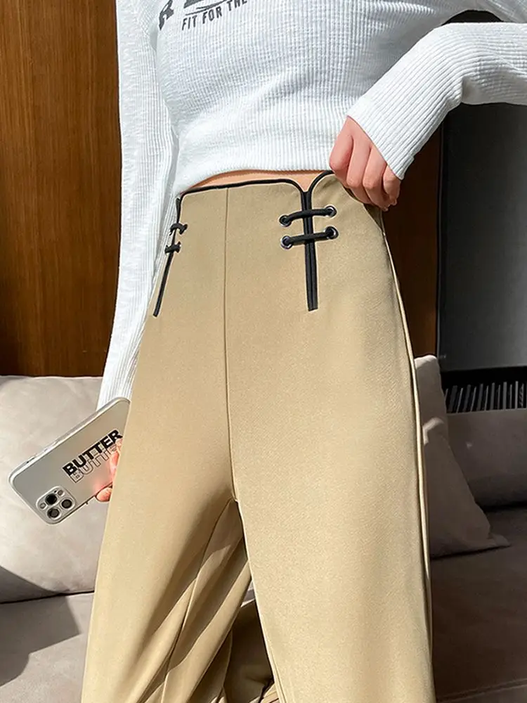 

High Waist Loose Wide Leg Pants for Women Autumn New Female Pant White Suits Pants Ladies Long Trousers Casual Z43