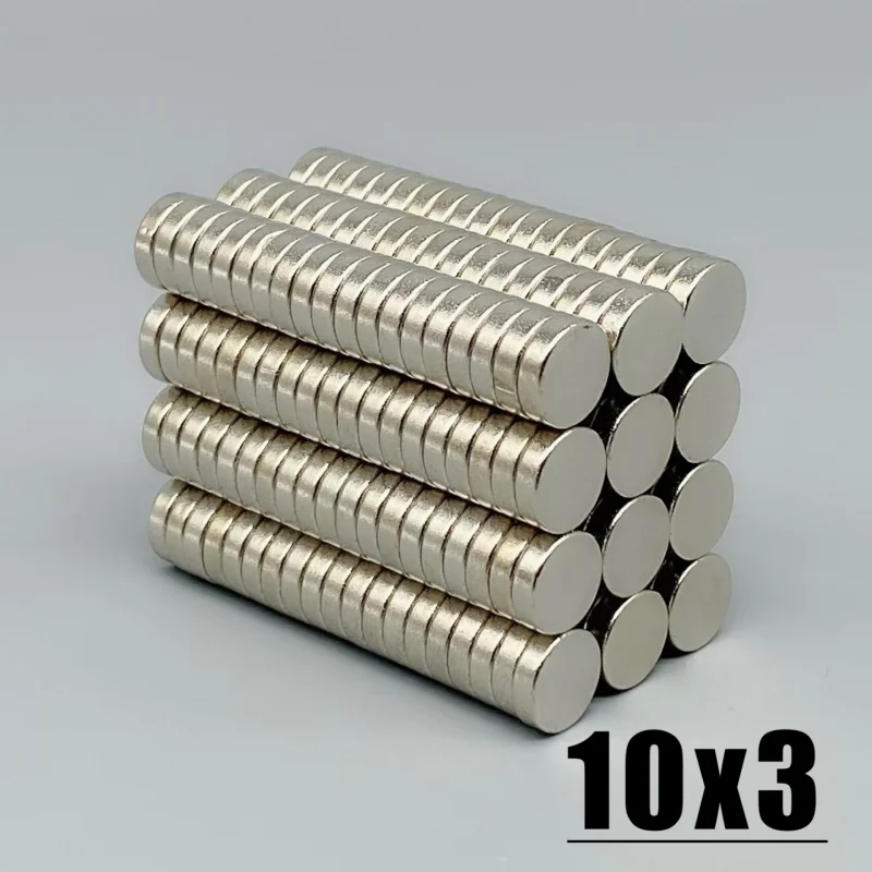 200/500/1000pcs 10x3mm Magnet Strong Magnet Round Shape Office Magnets Garage Tool Craft Diy Fridge Magnets 10*3 Accessory