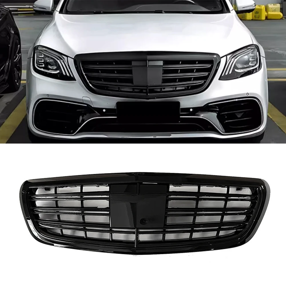 

Front Bumper Grille Hood Tuning Racing Grill For Mercedes-Benz W222 S-Class S320 S400 S350 S500 S450 S600 2014-2019 ABS Grills