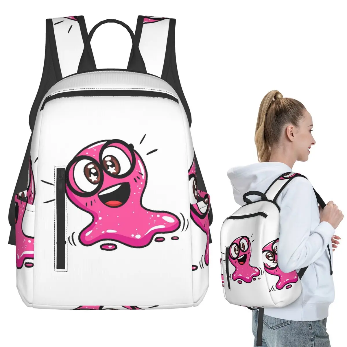 Super Slick Slime Sam Backpack Student BookBag Boys Girls School Bag Computer Shoulder Bags Men Women