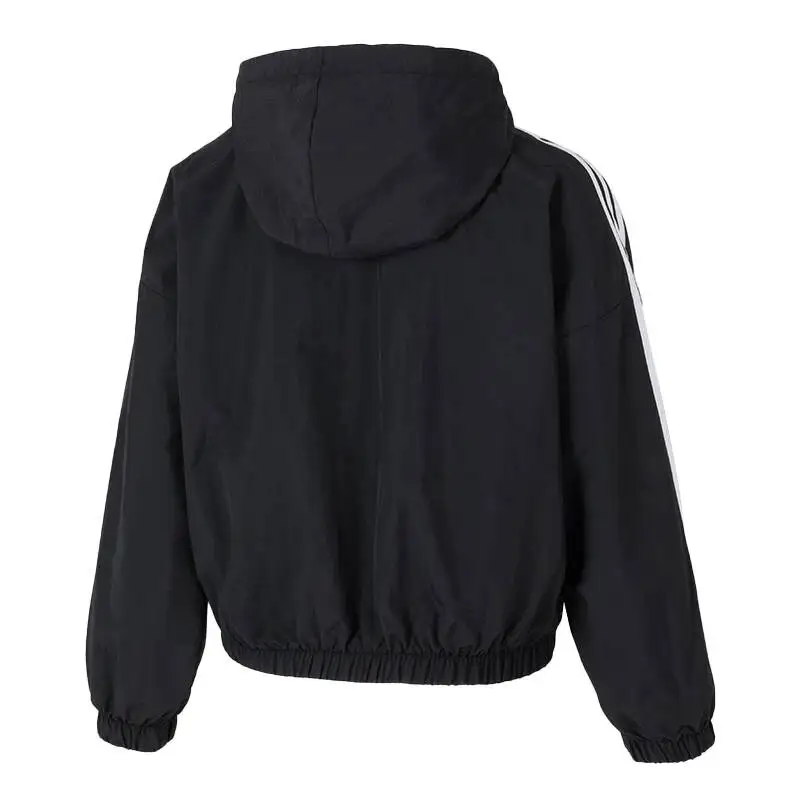 Adidas Women Windproof Breathable Woven Hooded Jacket Outdoor Fitness Casual Sportswear JZ2162