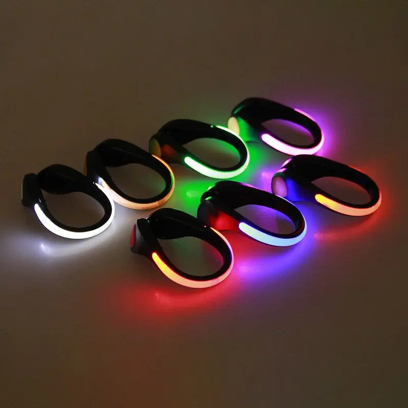 Cycling Sports Warning Light Night Outdoor Bicycle/Running Warning Safety Clips Lamp LED Luminous Shoes Clip Lights CR2016/2032