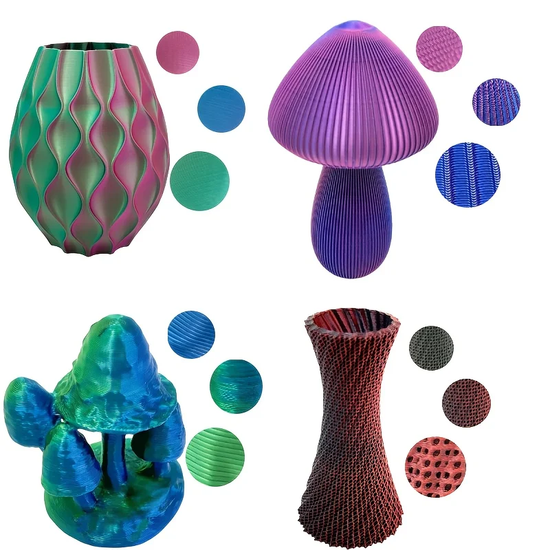 Pacchetto filamenti per stampante 3D, filamento PLA 1,75 mm, filamento per stampa 3D 250 gX 4 bobine, totale 1 kg, precisione dimensione +/- 0,03 mm