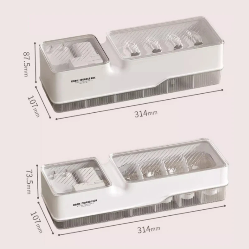 Transparent Plastic Data Line Storage Box Management Office Supplies Organizer Cable Desk Stationery Makeup Storage Container