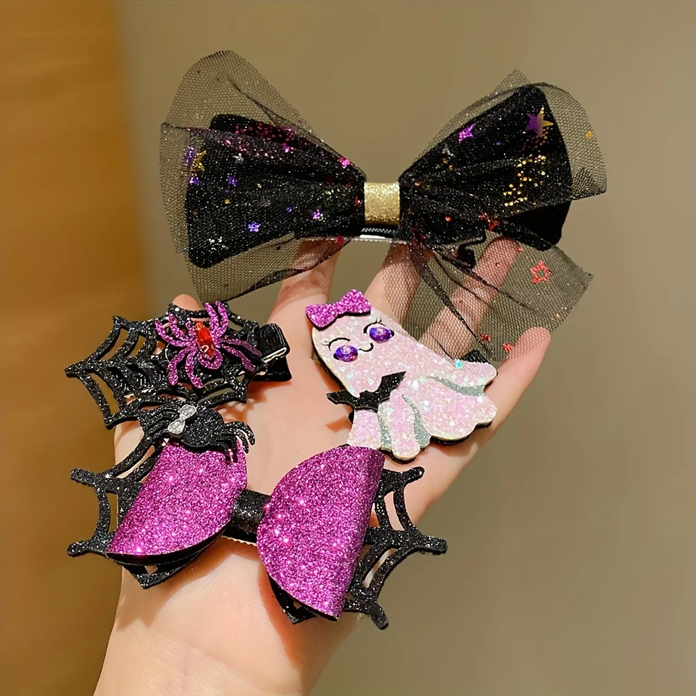 4pcs Halloween hair clips