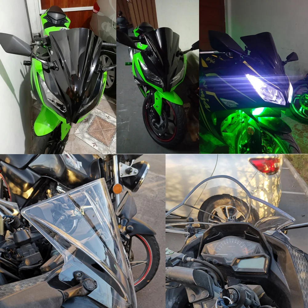 Motorcycle Windshield Accessories For Kawasaki Ninja 300 EX300R EX 300R 2013-2019 Double Bubble WindScreen Fairing Deflector