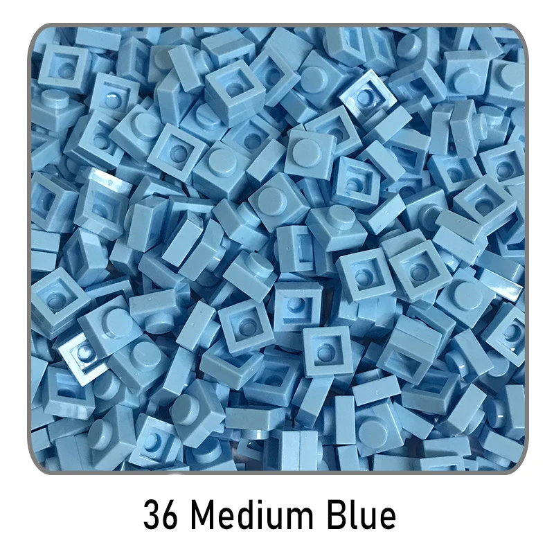 100 Stücke DIY Ziegel Teile 3024 1x1 Platte Pädagogische Tech Bau Assmble Kompatible Block Teile Spielzeug für Kind Kinder