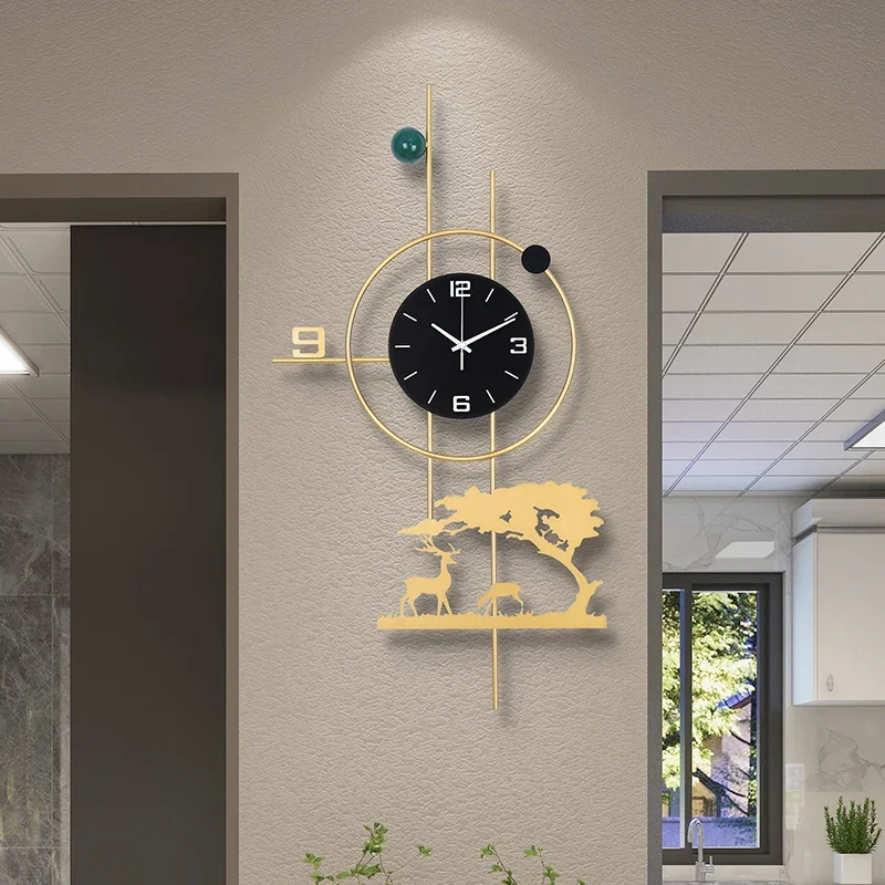 Designer Modern Wall Clock Unique Artistic Centerpiece Silent Non Ticking for Living Room Office Luxury Home Trendy Decor