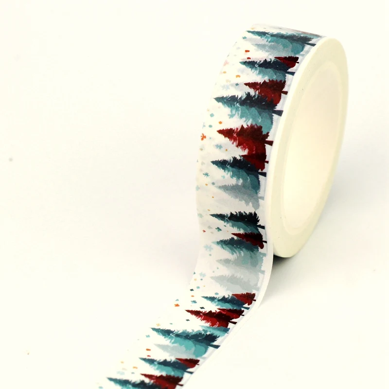 2025 NEW 1PC 10M Christmas Trees Snowman HO HO Deer Hat Star Washi Tape Set for Scrapbooking Masking Tape Cute Jounal Stationery