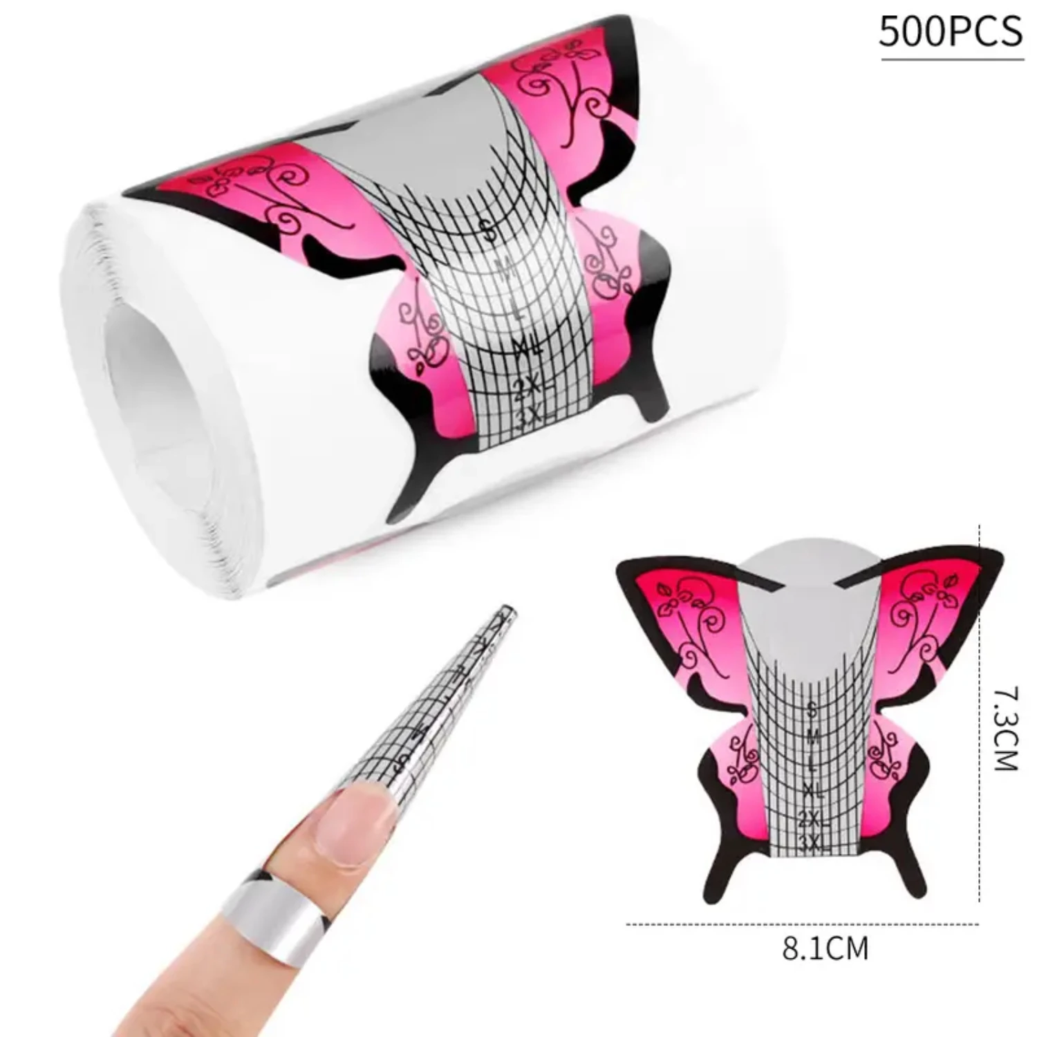 High-quality DIY 500 Pieces Nail Form Tips Stickers - Premium Acrylic Extension Builder Forms for Perfect Nail Shapes, Professio