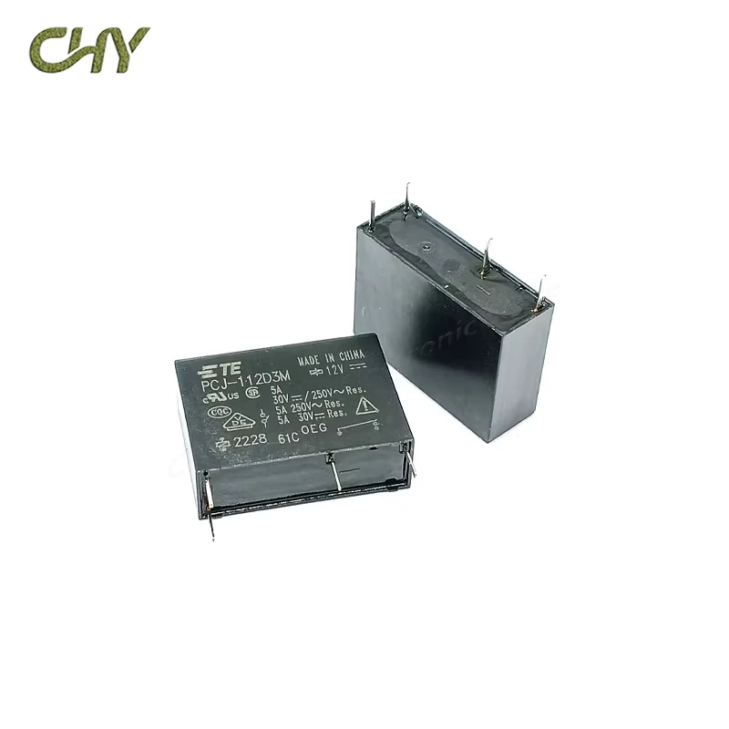 5PCS/Lot Original New Relay PCJ-105D3M PCJ-112D3M PCJ-124D3M 5A 4PIN Replaceable G5NB-1A-E ALDP112 HF46F 5V 12V 24V power relay