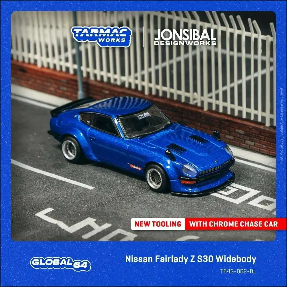 

PreSale TW 1:64 Nissan Fairlady Z S30 Widebody Blue Diecast Car Model Collection Toys Tarmac Works