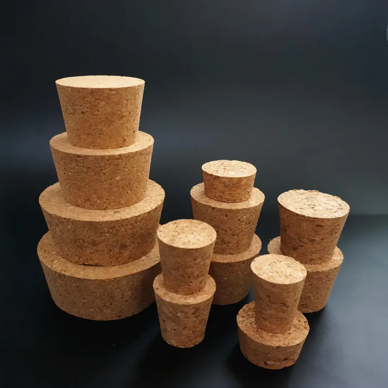 12pcs/lot Lab Big Size Top DIA 32mm To 88mm Wood Cork Cap Thermos Bottle Stopper Essential Oil Pudding Glass Bottle Lid