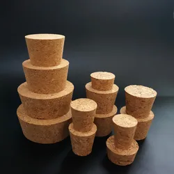 12pcs/lot Lab Big Size Top DIA 32mm To 88mm Wood Cork Cap Thermos Bottle Stopper Essential Oil Pudding Glass Bottle Lid