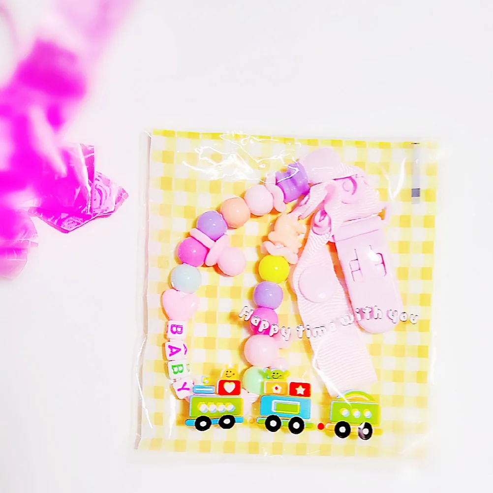 

Pacifier Chain Clip Beaded Chain Holder For Baby Soother Teething Newborn Safety Strap Multi-Style Spacer